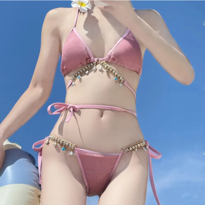 40-64kg-เซ็กซี่สีชมพูสีฟ้าบิกินี่-ชุดว่ายน้ำ-เสื้อพร้อมกางเกง-แฟชั่นเกาหลีผู้หญิง-บิกินี่-bikini-mss656