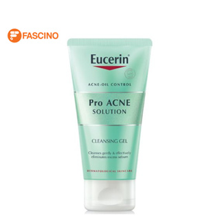 Eucerin Pro Acne Solution Cleansing Gel 75ml ยูเซอริน เจลล้างหน้า ลดปัญหาสิว ลดผิวมัน บำรุงผิวหน้า[ ฟรี ACNE CLEANSING]