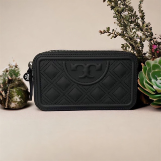 Tory Burch Fleming Matte Double Zip Mini Bag Black