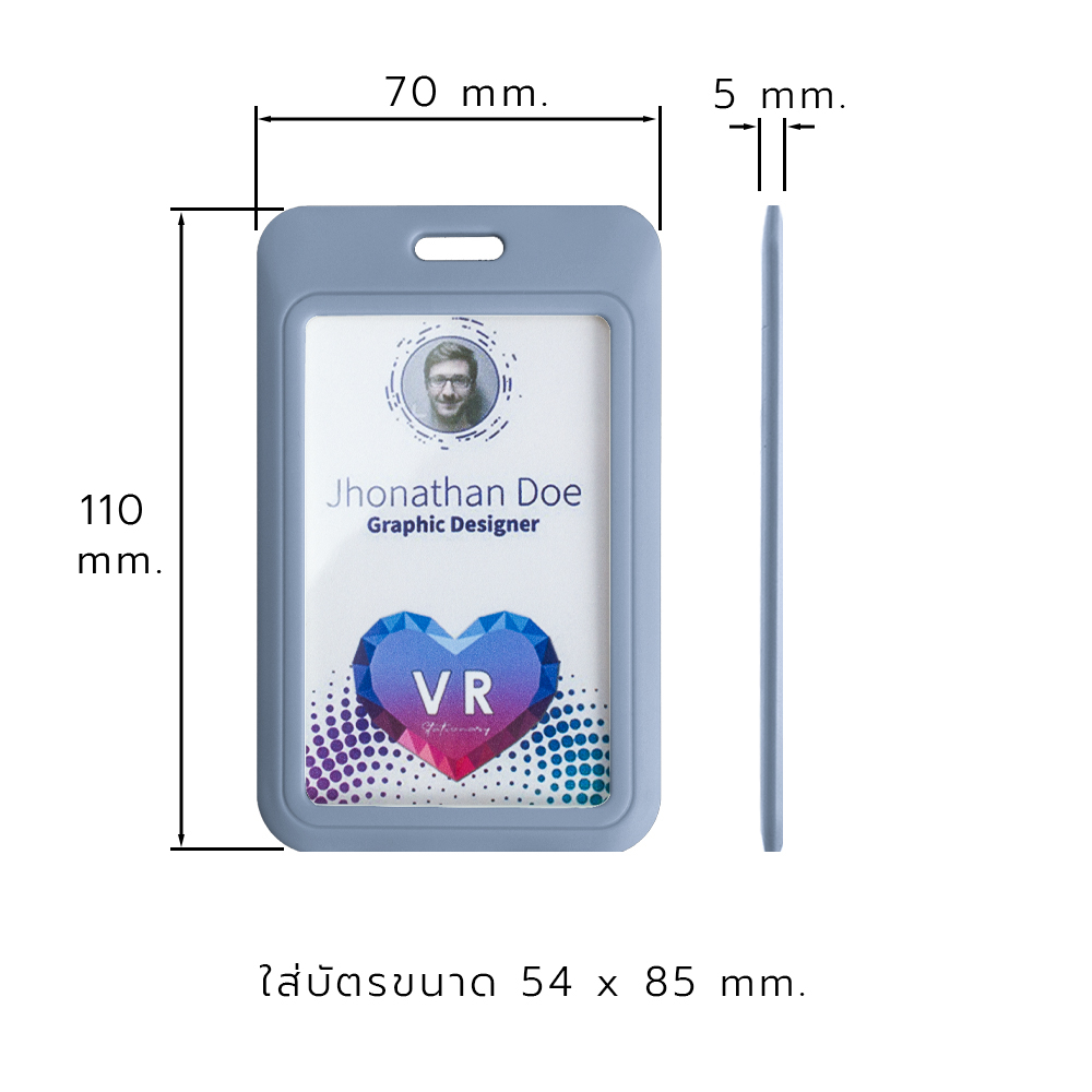 ป้ายห้อยบัตรพนักงาน-พร้อมสายห้อยคอ-รุ่นอัพเกรด-แบบสไลด์ล็อค-ด้านหลังทึบ-กรอบใส่บัตร-ป้ายชื่อ-ป้ายพนักงาน-ป้ายรปภ-บัตร