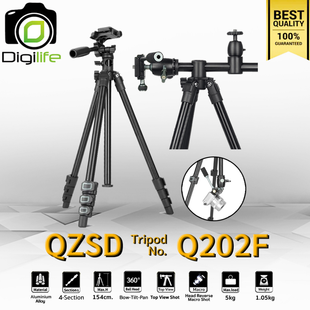 qzsd-tripod-รุ่น-q202f-ขาตั้ง-ขาตั้งกล้อง-อเนกประสงค์-กลับหัว-top-view-พาโนราม่า-ถ่ายรูป-ถ่ายวิดีโอ