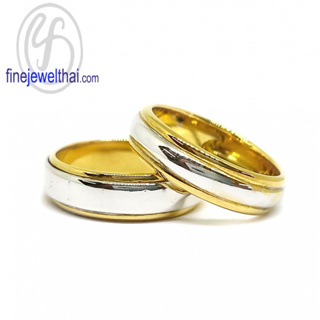 Finejewelthai-แหวนคู่-แหวนเงิน-เงินแท้-แหวนแต่งงาน-R1171-121500g-wg