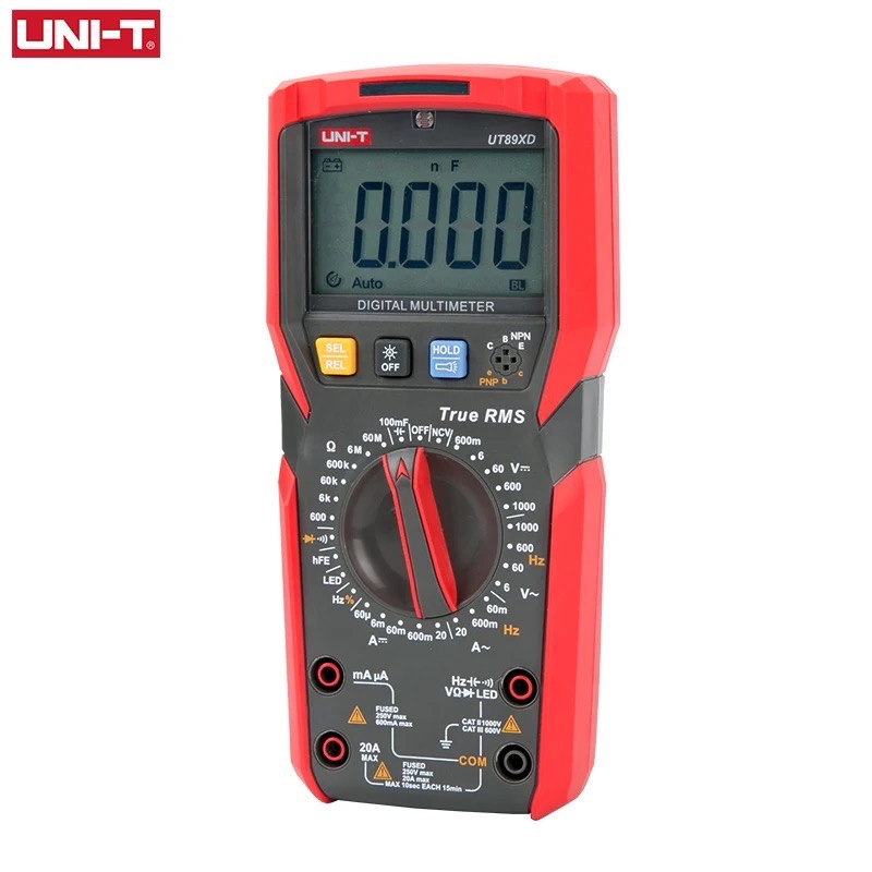 UNI-T UT89XD ดิจิตอล มัลติมิเตอร์ AC / DC โวลต์มิเตอร์แอมมิเตอร์ความจุ ...