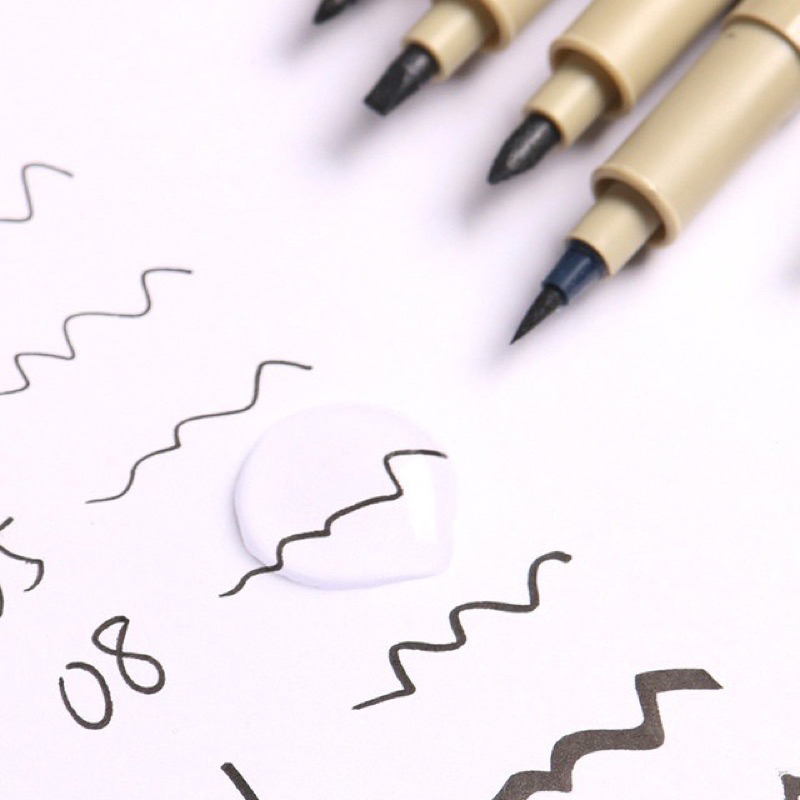 ปากกามาร์กเกอร์-ปากกาตัดเส้นสีเอาไว้ตัดรูปวาดรูปการ์ตูนรับรองลายเส้น