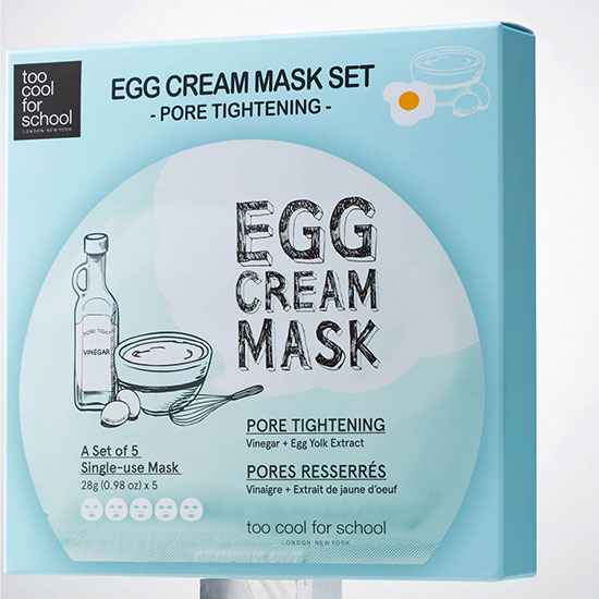 พร้อมส่ง-too-cool-for-school-egg-cream-mask-แผ่นมาส์กเพื่อรูขุมขนกระชับ