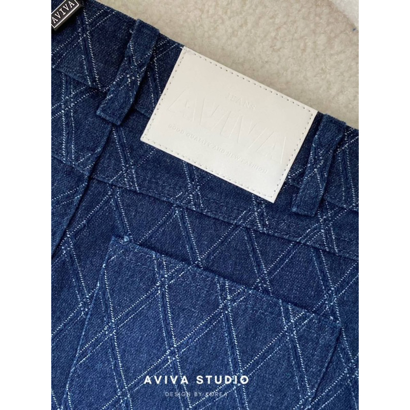 aviva-studio-กางเกงกระโปรงทอตาราง-อะไหล่หัวใจ