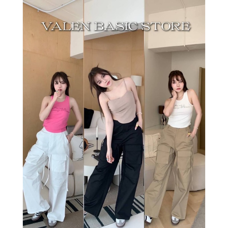 valen-basic-store-กางเกงขายาว-cargo-pant