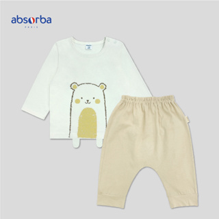แอ็บซอร์บา (แพ็ค 1 ชุด) ชุดเซ็ต เสื้อแขนยาว ขายาว คอลเลคชั่น Petit Ours สำหรับเด็กอายุ 6 เดือน - 2 ปี