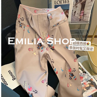EMILIA SHOP  กางเกงขายาว กางเกงเอวสูง ผู้หญิงสไตล์เกาหลี เสื้อผ้าแฟชั่นผู้หญิง ความรู้สึกของการออกแบบ 2023 ใหม่  High quality Unique ทันสมัย พิเศษ A20M03S 36Z230909