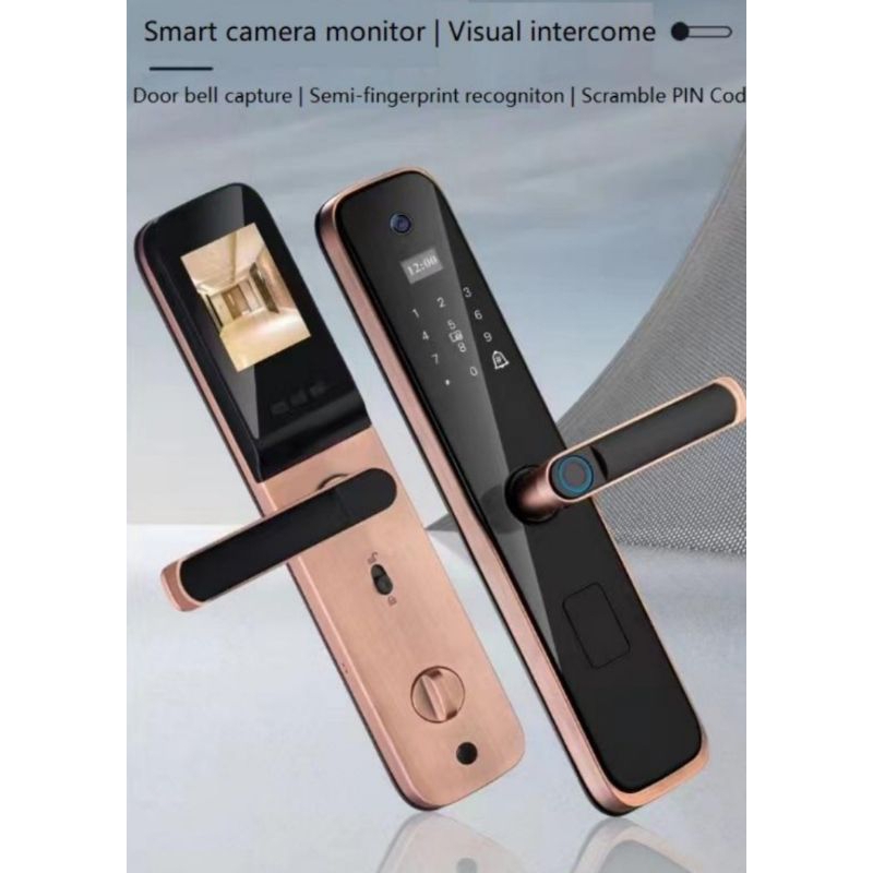 กลอนประตูดิจิตอล-digital-door-lock-สมาร์ทล็อค-smart-door-lock-ประตูดิจิตอล-มีกล้องและมี-app-usmart-go-รุ่น-p31