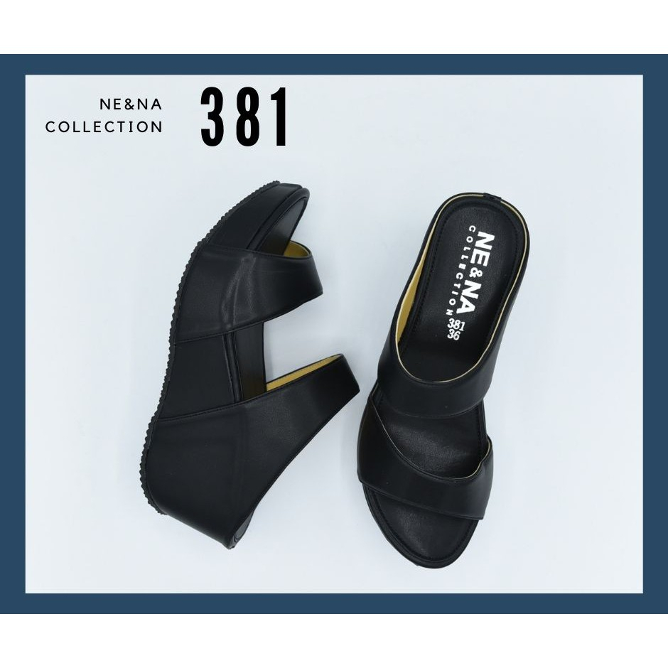 ภาพสินค้ารองเท้าเเฟชั่นผู้หญิงเเบบเเตะสวมส้นตัน No. 381 NE&NA Collection Shoes จากร้าน nena_official_store บน Shopee ภาพที่ 3