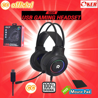 ✅แท้100% OKER G834 USB GAMING HEADSET หูฟังคอม หูฟัง Stereo หูฟังเกมส์มิ่ง #CC 834