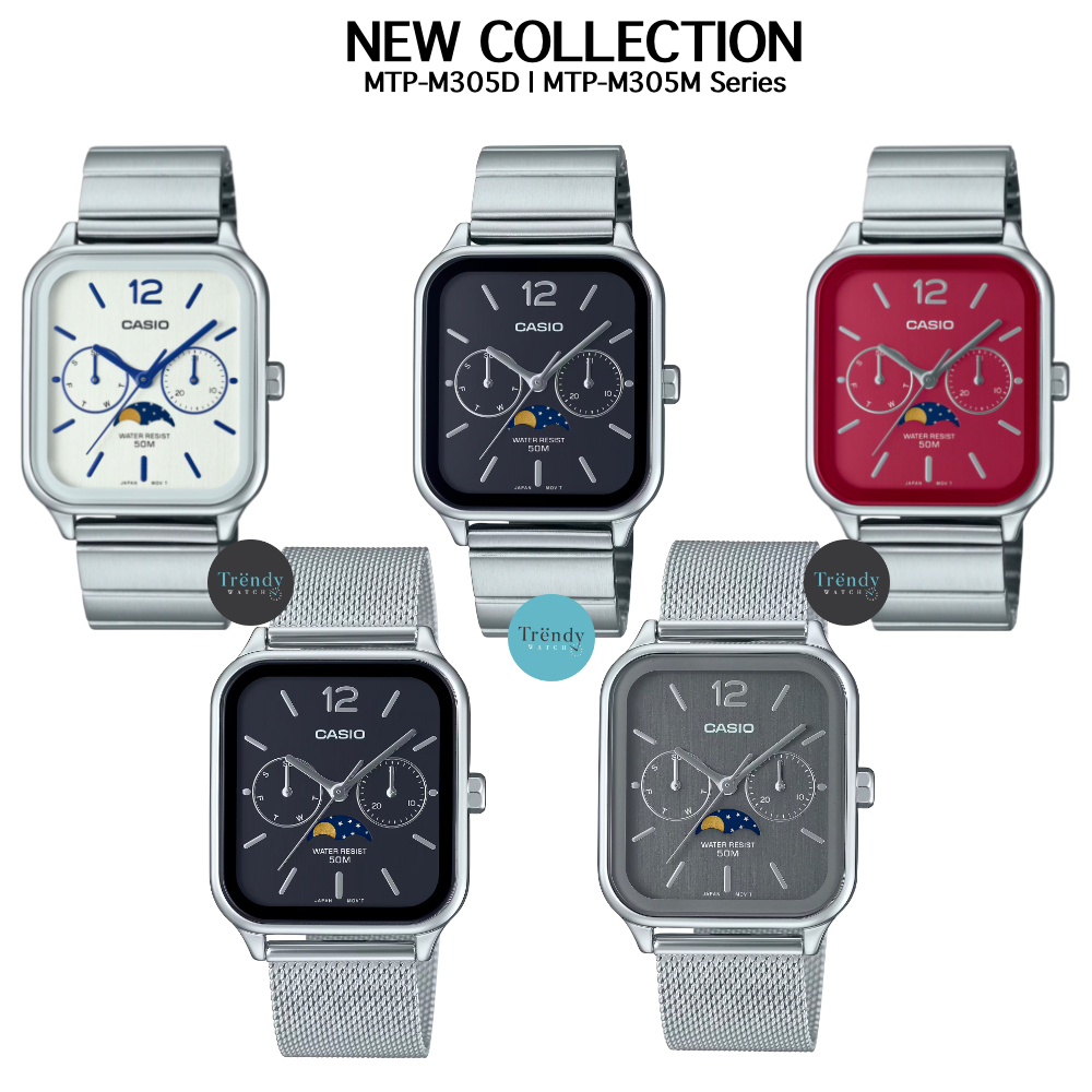 นาฬิกาข้อมือ Casio Standard man รุ่นใหม่ MTP-M305D MTP-M305L นาฬิกาข้อมือ Casio Standard man รุ่นใหม่ MTP-M305D MTP-M305L