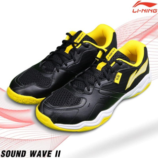 【 ของแท้ 💯% 】รองเท้าแบดมินตันหลี่หนิง SOUND WAVE II สีดำ (AYTS016-5S)