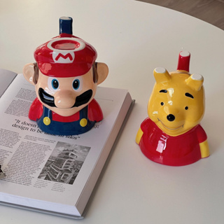ส่งจากไทย❤️ แก้วน้ำ Mario มาริโอ้ Winnie the pooh หมีพูห์