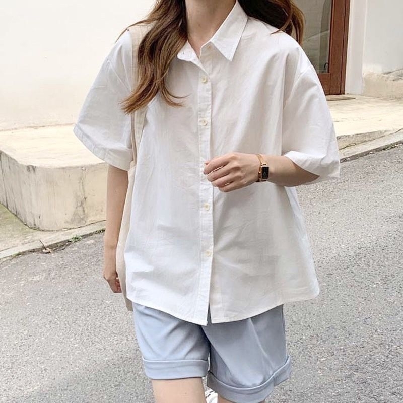 เสื้อเชิ้ตผ้าcotton-ทรง-oversize-เนื้อดีมากงานสวยใส่สบายไม่ร้อน