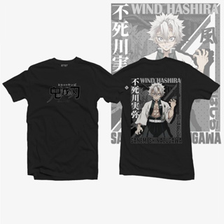 Demon Slayer Sanemi Shinazugawa อนิเมะเสื้อยืดแขนสั้นพิมพ์ลายตัวละครอนิเมะใหม่ล่าสุด