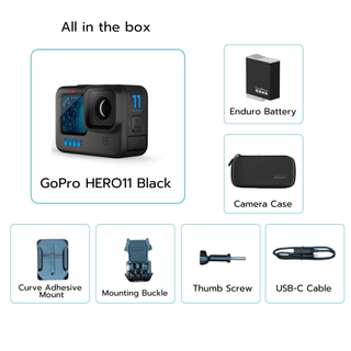 ภาพขนาดย่อของภาพหน้าปกสินค้า(ประกันศูนย์ไทย1ปี)GoPro HERO11 Black โกโปร Action Cam รุ่นล่าสุด ของแท้byRTB ส่งฟรี กล้องแอคชั่นแคม กล้องถ่ายใต้น้ำ จากร้าน gopro_flagshipstore บน Shopee