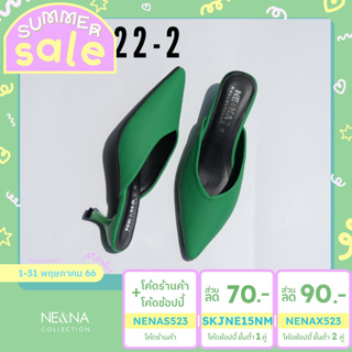 ภาพขนาดย่อของภาพหน้าปกสินค้ารองเท้าเเฟชั่นผู้หญิงเเบบคัชชูส้นเข็มเปิดส้นเท้า No. 22-2 NE&NA Collection Shoes จากร้าน nena_official_store บน Shopee