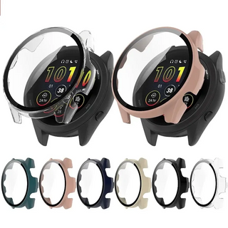 ภาพหน้าปกสินค้าเคส Garmin Forerunner 265 / 265s / 965 / 955 / 255 / 255s / music Metal PC glass Case ที่เกี่ยวข้อง