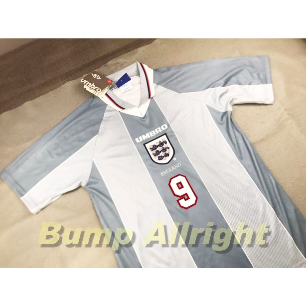 retro-เสื้อฟุตบอลย้อนยุค-vintage-ทีมชาติ-อังกฤษเยือน-england-national-away-1996-9-shearler-เสื้อเปล่า