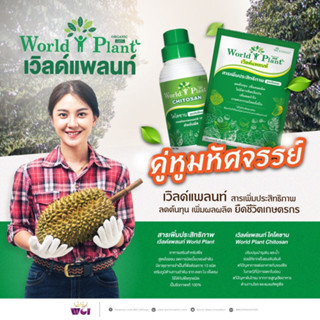 คู่หูมหัศจรรย์ ปุ๋ยน้ำ World Plant เวิลด์แพลนท์  Chitosan ไคโตซาน สารเพิ่มประสิทธิภาพ+ไคโตซาน 1 Set