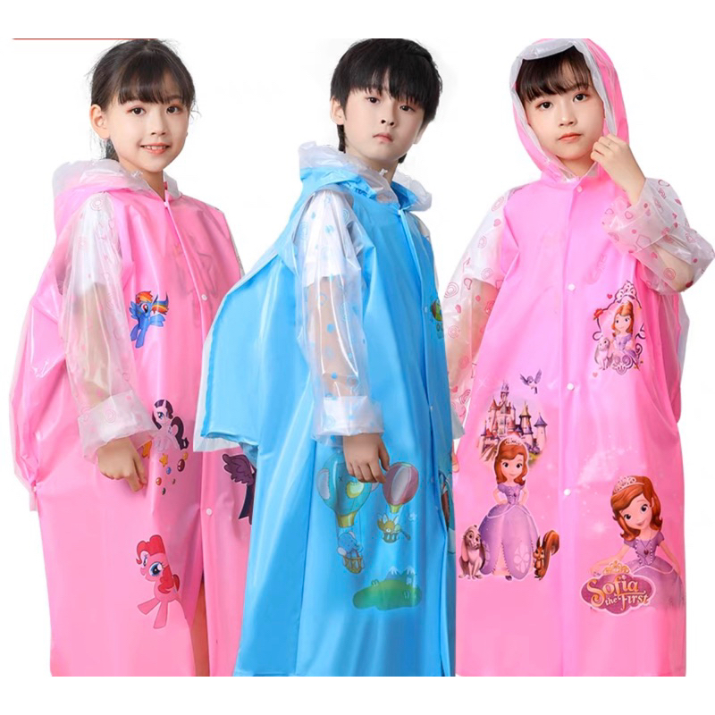 ananbabykid-เสื้อกันฝนเด็ก-ชุดกันฝนเด็ก-เสื้อกันฝนเด็กโต-เสื้อกันฝนการ์ตูนสำหรับเด็ก-พร้อมส่ง
