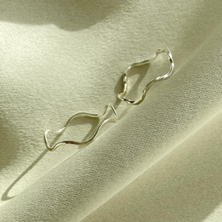 cchershop : silver925 แหวนเงินแท้ แหวนทรงคลื่น แหวนเงิน แหวนมินิมอล หนา1.2