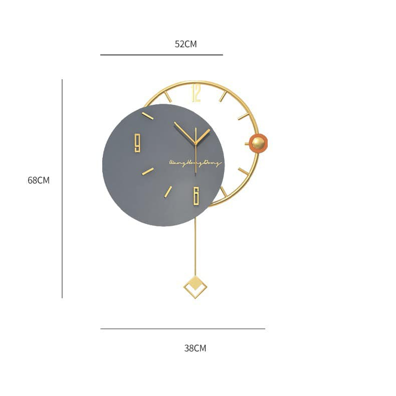 นาฬิกาแขวนติดผนังสไตล์โมเดิร์น-งานนำเข้าระบบควอตเดินเรียบ-มีตุ้มแกว่ง-สไตล์โมเดิร์น-เหมาะสำหรับแขวนตกแต่งผนัง