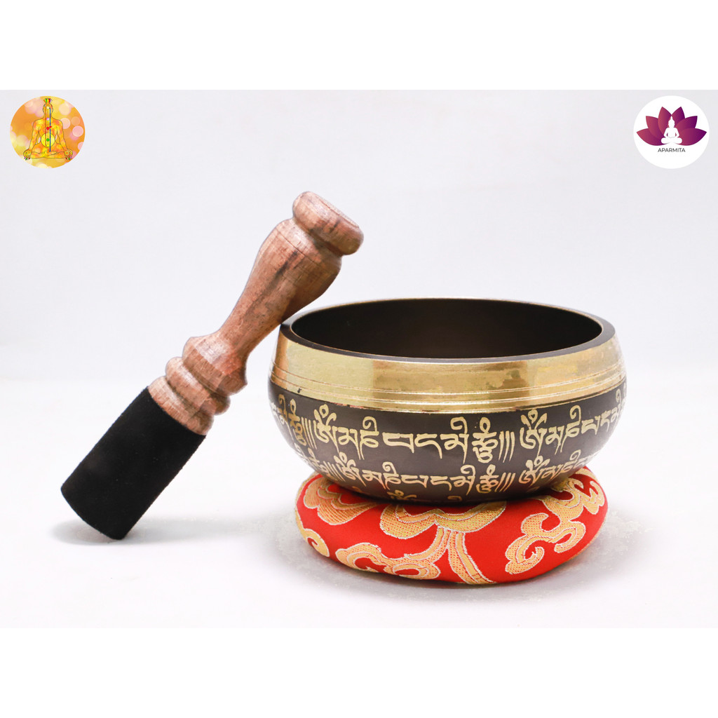 singing-bowl-ขันทำสมาธิลายมนต์ตราทิเบต-ขันทิเบต-สีดำ