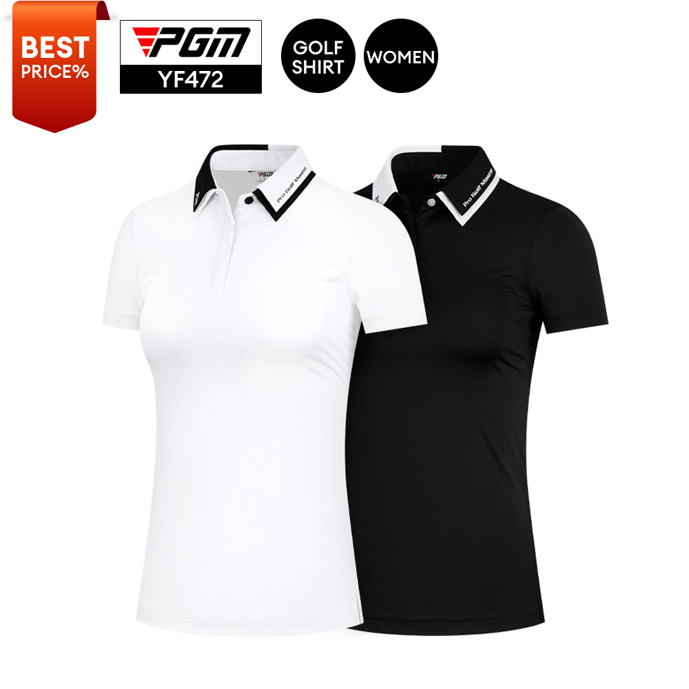 11golf-เสื้อกอล์ฟ-ผู้หญิง-pgm-yf472-เสื้อกอล์ฟแขนสั้น-pgm-ladies-golf-shirt