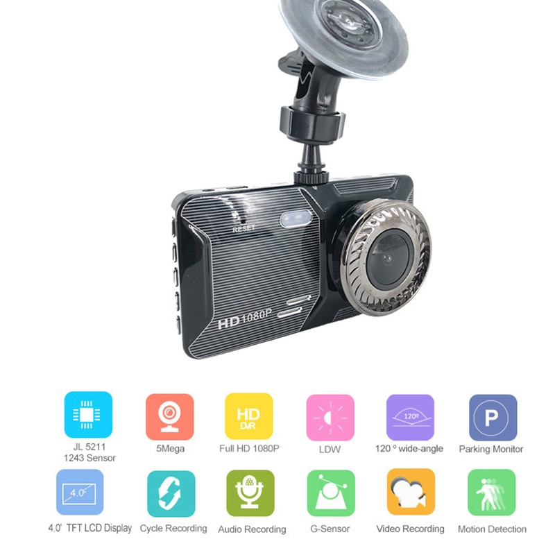 กล้องติดหน้ารถหน้าจอ-touch-หน้าจอ-dash-cam-hd-1296p-รถกล้องวิดีโอการมองเห็นได้ในเวลากลางคืน-dashcam-กล้องสีดำกล่อง