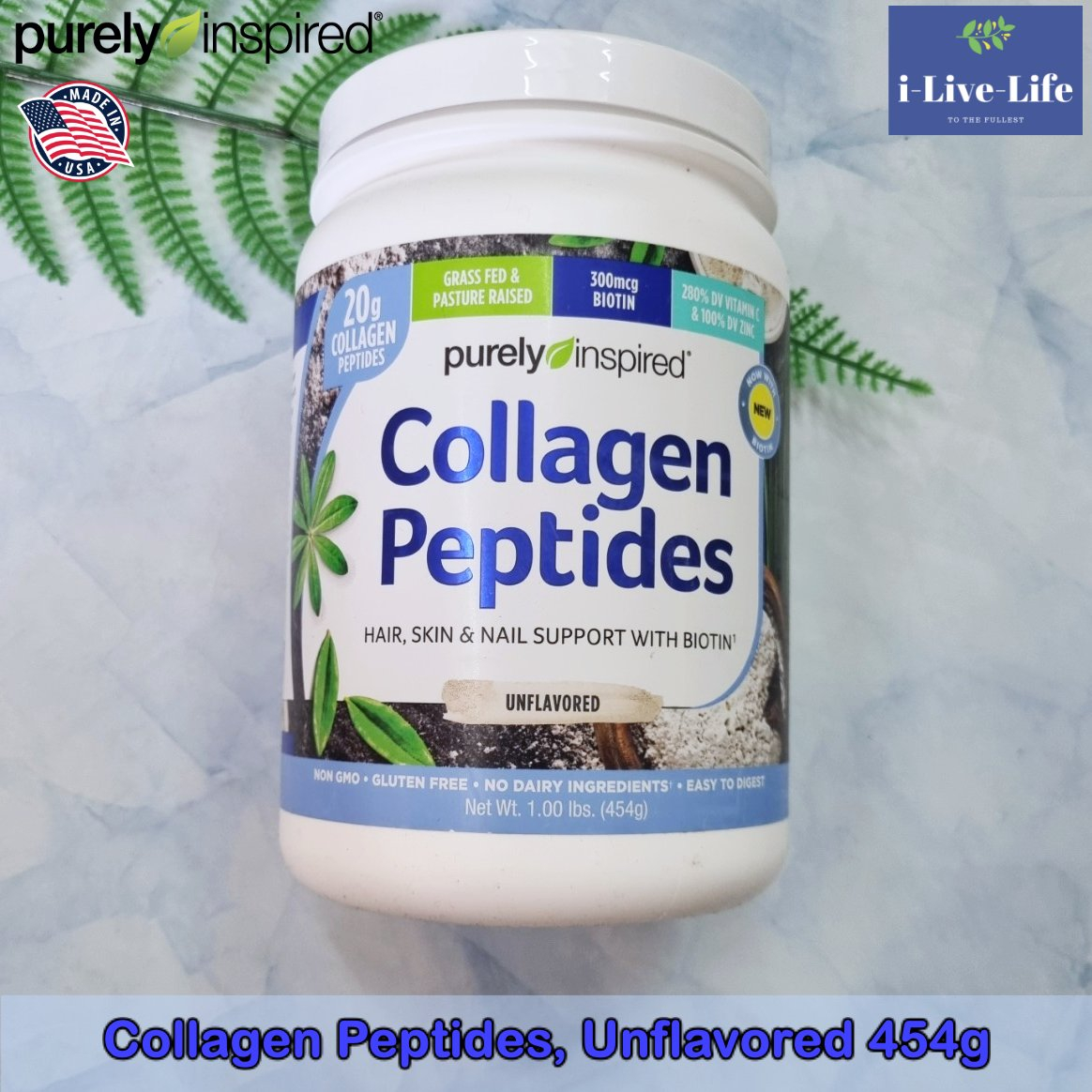 Purely Inspired Collagen Peptides, Unflavored 454g คอลลาเจน เปปไทด์ ชนิดผง Shopee Thailand