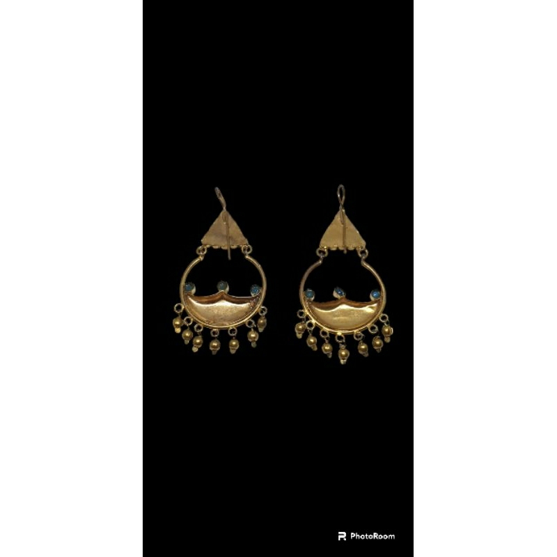 ต่างหู-หินเทอร์ควอยส์-และ-หินปะการัง-แฮนเมด-afghan-turquoise-amp-coral-earrings-dangle-jewelry-gemstone-handmade