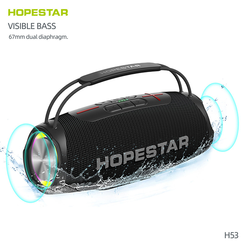 hopestar-h53-ลำโพงบลูทูธ-เสียงดีเบสแน่น-ดังกระหึ่ม-กันน้ำระดับ-ipx6-แท้-100