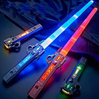 ดาบเลเซอร์ Star Wars Lightsaber ยืดหดได้ สีสันสดใส เหนี่ยวนําเสียง ของเล่นสําหรับเด็ก