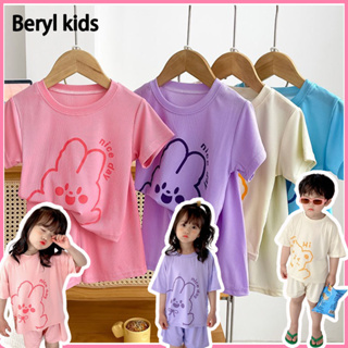 Beryl kids🌸เสื้อผ้าเด็กผญ ชุดเซ็ทเด็ก ผญ🎀ชุดอยู่บ้านเด็กชุดนอนการ์ตูนน่ารักสไตล์เกาหลี ชุดนอนเด็กชายและเด็กหญิง100-150cm