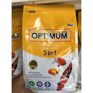 อาหารปลาสวยงาม OPTIMUM 3in1 สูตรเร่งสี เร่งโต และป้องกันโรค (สาหร่ายสไปรูไลน่า  12%) ขนาด 800 g.