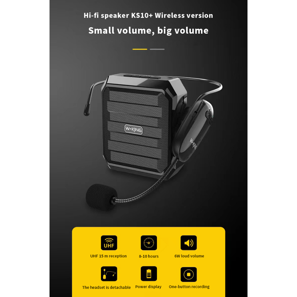 w-king-รุ่น-ks10-ลำโพงขยายbluetooth-wireless-เสียง-แบบพกพา-ไมค์ช่วยสอน-ใช้งานแบบลำโพงพกพา-ของแท้100