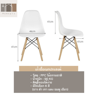 ภาพขนาดย่อของภาพหน้าปกสินค้าเก้าอี้ สไตล์โมเดิร์น เก้าอี้โมเดิร์น 40*46*81cm เก้าอี้สีขาว อี้มินิมอล ขาไม้บีชแข็งแรง ที่นั่งพลาสติก dining chairs จากร้าน tommall.th บน Shopee ภาพที่ 5