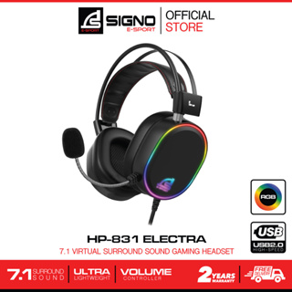 ภาพหน้าปกสินค้าSIGNO E-Sport 7.1 Surround Sound Gaming Headphone ELECTRA รุ่น HP-831 (หูฟัง เกมส์มิ่ง) ที่เกี่ยวข้อง