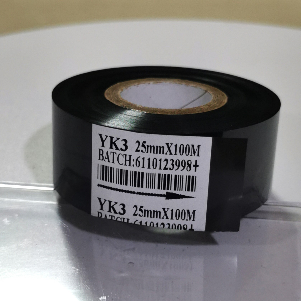 เทปหมึกความร้อน-25mm-100m-สำหรับ-เครื่องพิมพ์วันที่-วันหมดอายุ-hot-stamping-foil-เทปหมึกคาร์บอน-เทปหมึกความร้อน-1-ม้วน