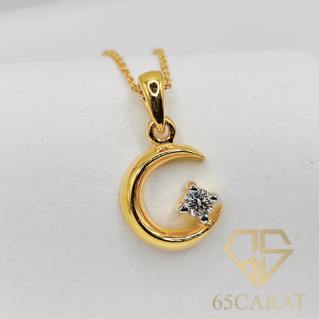 65carat-จี้พระจันทร์-เพชร-0-08-กะรัต-ทองคำแท้9k