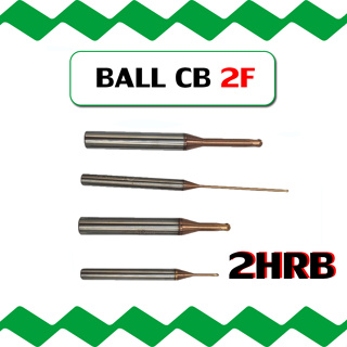 Ball Carbide 2F (2HRB) งาน JJ Series  Dia 0.5-4.0 รุ่นคอยาว คอหลบ คอลึก