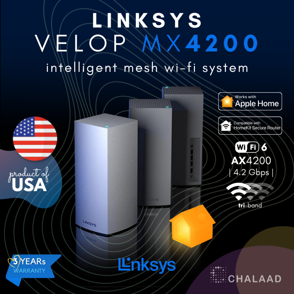 linksys-velop-mx4200-tri-band-ax4200-mesh-wi-fi-6-router-เราเตอร์ไวไฟ-6-รองรับ-apple-homekit-homekit-secure-router