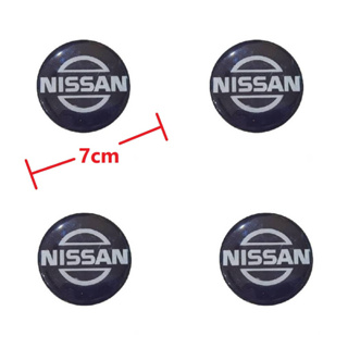 สติ๊กเกอร์เรซิ่นฝาล้อ nissan สีเงิน ฝาล้อขนาด 7 cm จำนวน 4 ชิ้น*ราคาถูกสินค้าดีมีคุณภาพ*