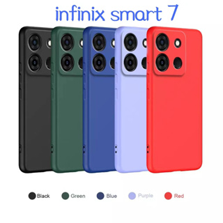 Infinix smart 7 HDตรงรุ่น(พร้อมส่งในไทย)เคสTPU​นิ่ม​สีพาสเทลแบบคลุมกล้องinfinix smart 7/Tecno spark Go 2023
