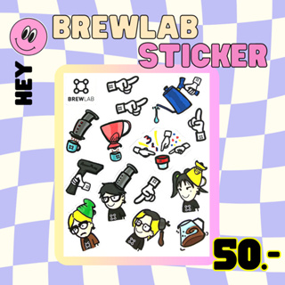 Brewlab Sticker 😎 สติกเกอร์กันน้ำ ออกแบบโดยคุณเบน