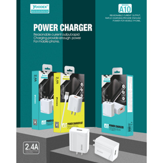 Yoodex A10 2.4A【รับประกัน 1 ปี】ส่งจากไทย Fast Charge สายชาร์จ หัวชาร์จเร็ว ใช้ได้ทุกรุ่น คุณภาพสูง USB สายชาร์จ Yoodex