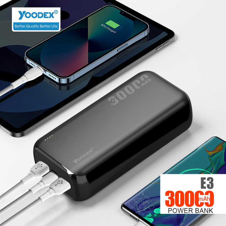 powerbank-yoodex-e13-ของแท้100-30000mah-แท่นชาร์จ-พาวเวอร์แบงค์-ชาร์จเร็ว-fast-charge-quick-charge-แบตสำรอง-e13